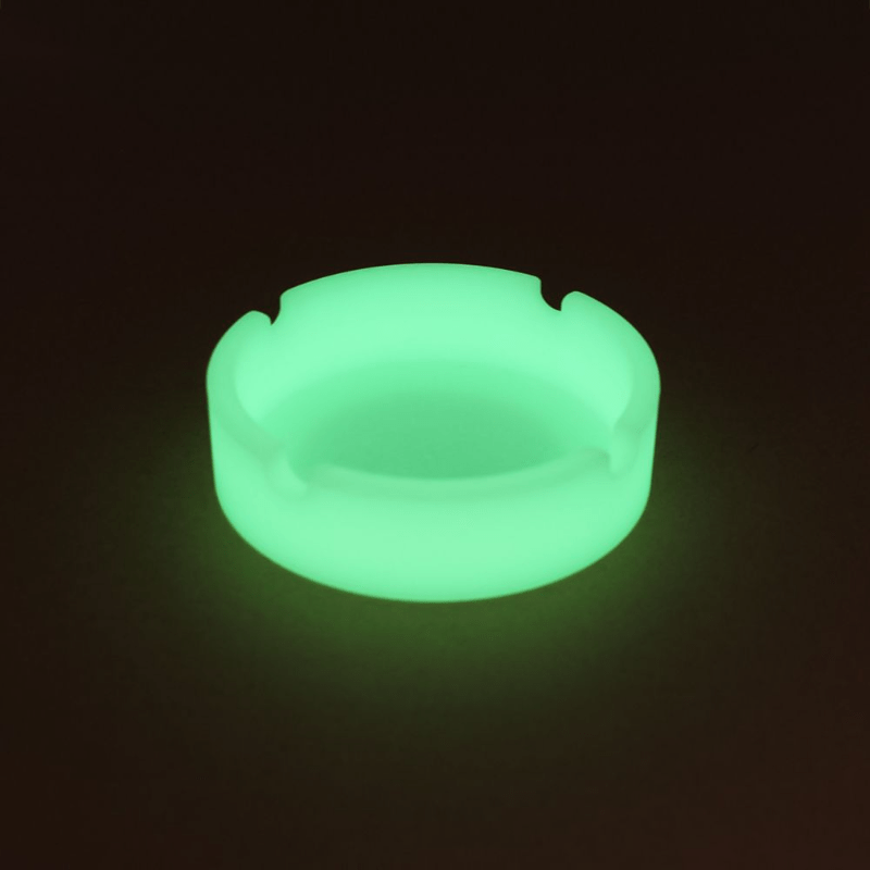 1pc Glow In The Dark Luminous Silicone Soft Ashtray For Smoking Cigarette Cigar