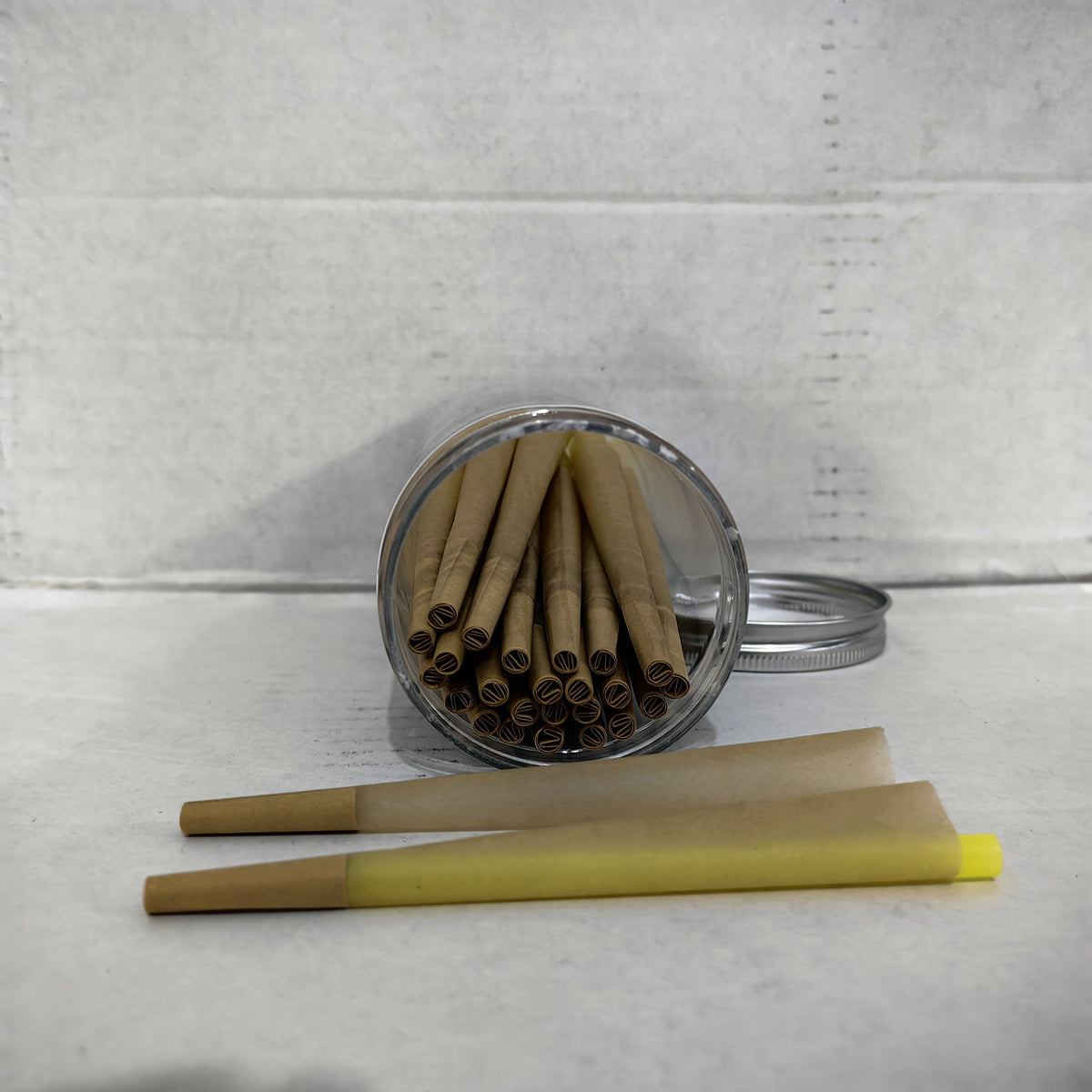 50pcs Pre-rolled Cones,110mm4.33inch Brown Color Tapered Paper, Cigarette Paper, Cones King Size