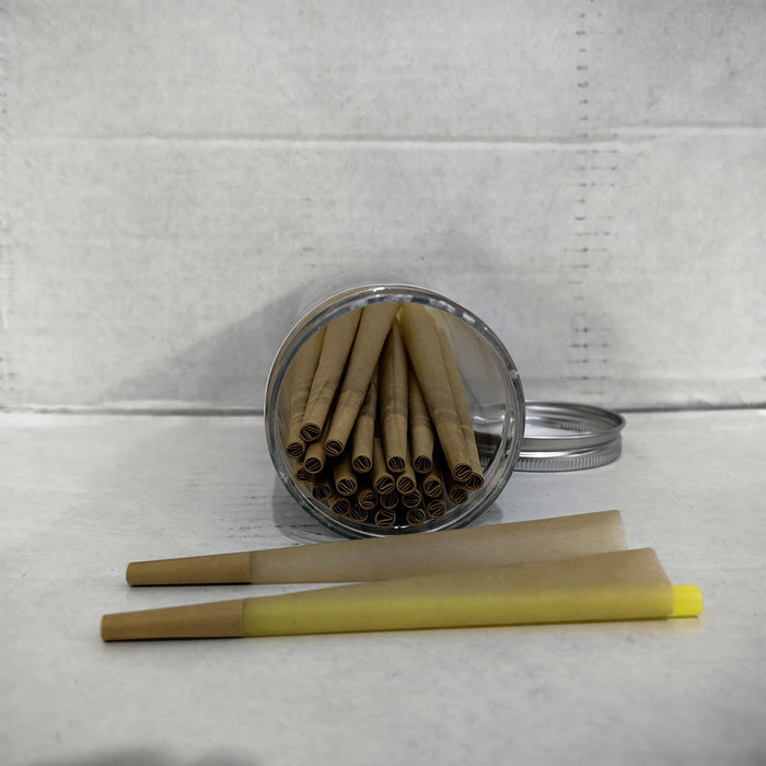 50pcs Pre-rolled Cones,110mm4.33inch Brown Color Tapered Paper, Cigarette Paper, Cones King Size