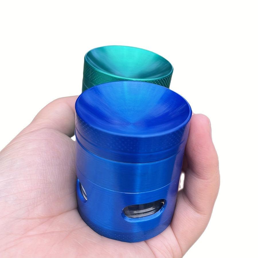 40mm Multi-Color Concave Bottom Open Window Grinder - The Perfect smoking Accessory!