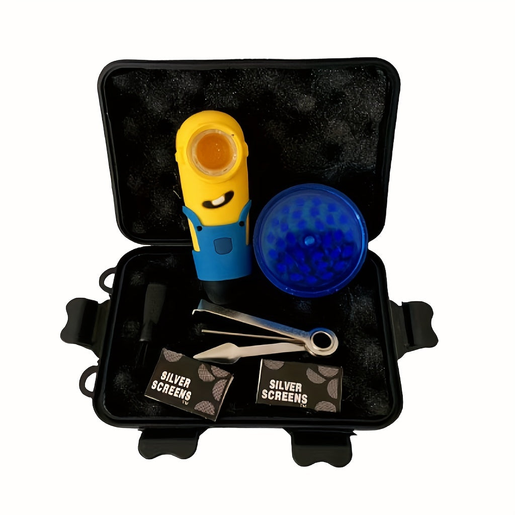 1set, Little Yellow Man Silicone Tobacco Pipe Set, Smoking Pipe Accessories, Weed Accessories