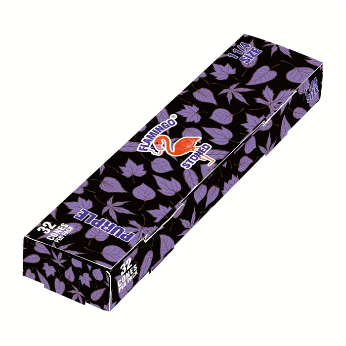 32pcs Pre-Rolled Purple Cones with Tips - 78mm 1 1/4 Size Rolling Papers Smoking Accessories