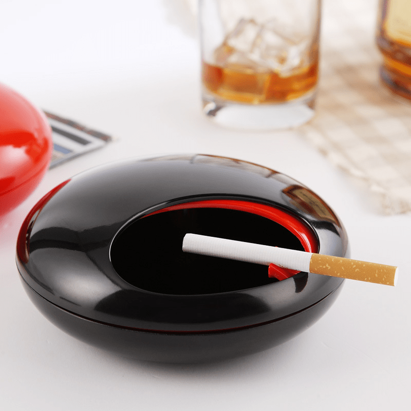 Rotating Ashtray, Ashtray With Lid, Portable Stylish Novelty Windproof Ashtray With Rotating Lid For Indoor And Outdoor Use