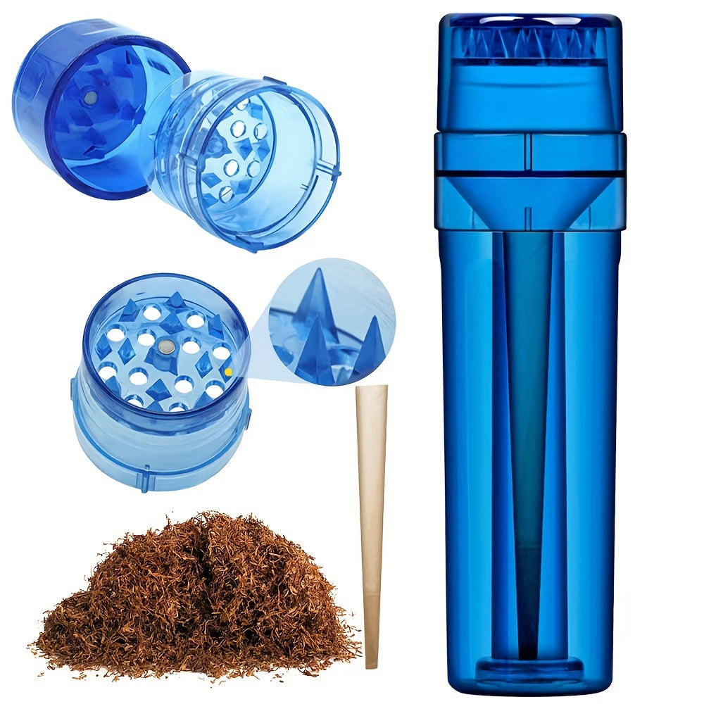 1pc All-in-One Herb Grinder: Smoke Filling Set, Tobacco Grinder, Cigarette Maker - Smoking Accessories