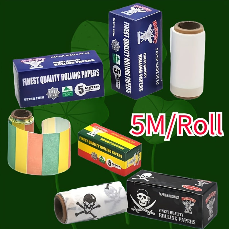 3 Roll, Rolling Paper, Halloween Skull Pattern Rolling Papers, Multiple Styles Available, 196.85in/roll, Self Control Rolling Papers, Household Gadget, Christmas Gifts, Halloween Gifts