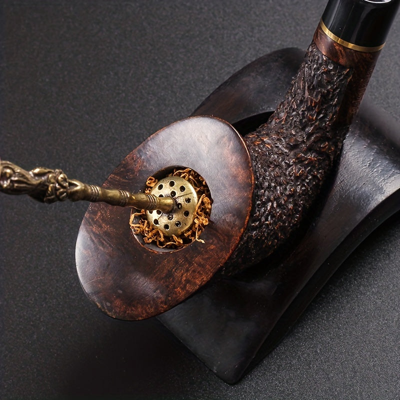 2-in-1 Vintage Copper Pipe Accessories with Engraved Star Pattern - A Perfect Father's Day Gift!