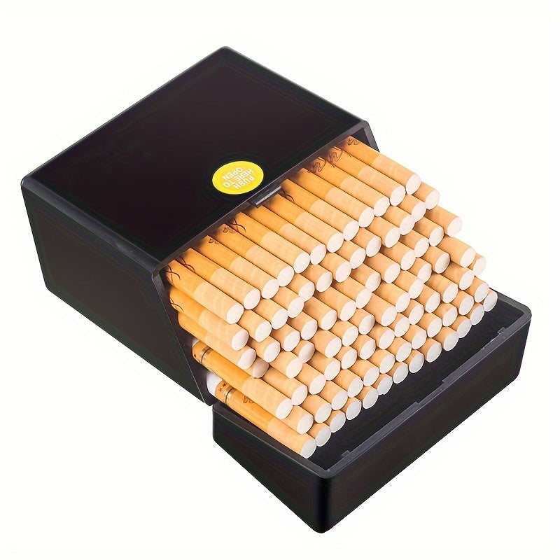 1pc Cigarette Case, King Size 50 Capacity Cigarettes Box, Plastic Portable Thin Cigar Boxes, Pocket Cigarettes Holder Storage Container For Men And Women, Smoking Gift