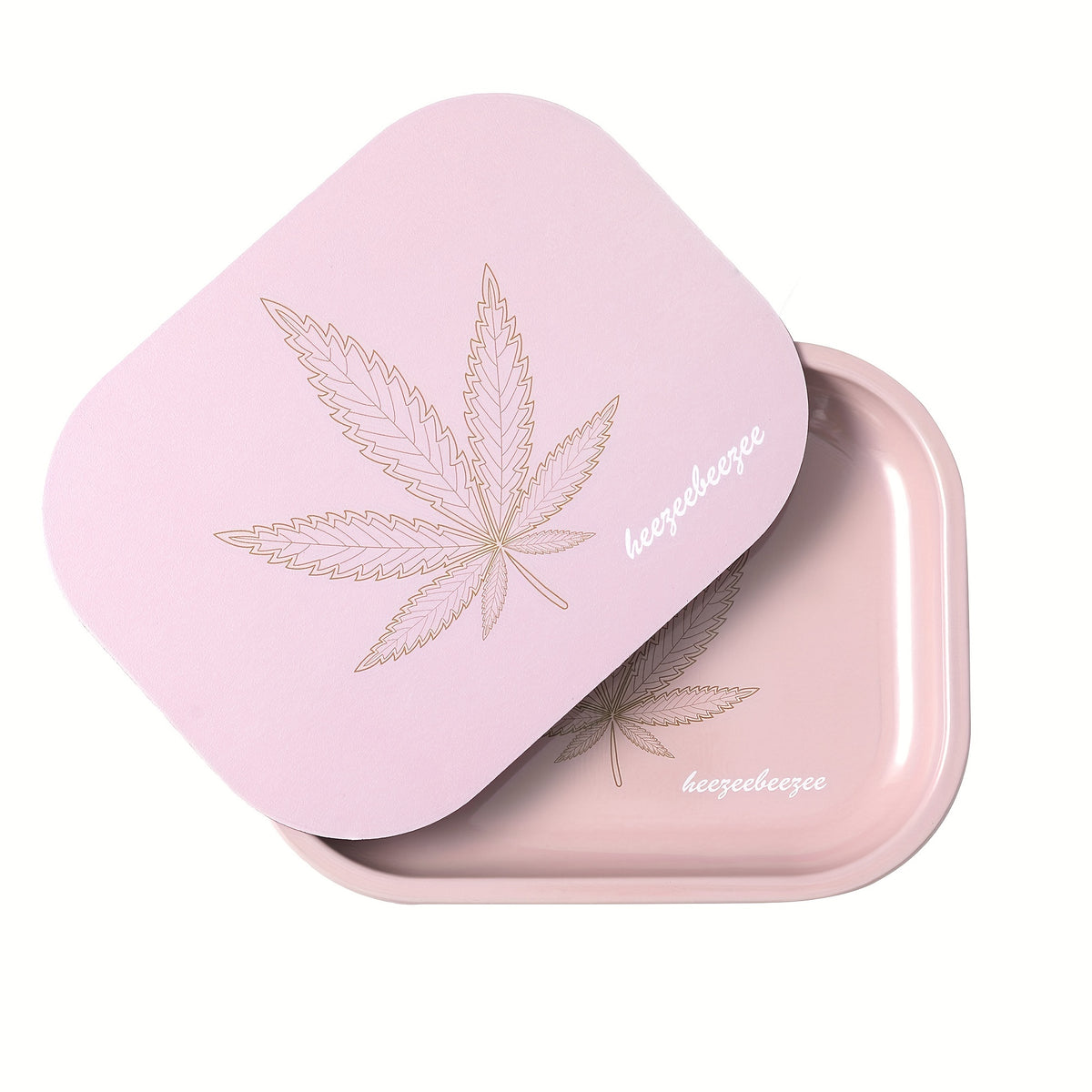 1pc, Cute Small Mini Pink Rolling Tray, Premium Metal Rolling Tray With PVC Soft Magnetic Lid, Perfect Storage For Home Or Travel, 7''x5.5''