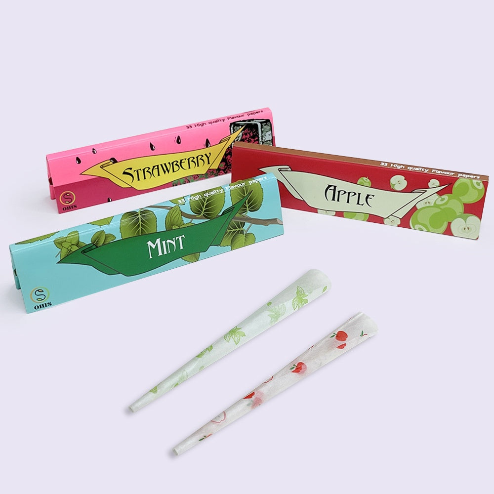 33pcs/Box, Rolling Papers, Fruit-flavored Pre-roll Paper, Suitable For Ordinary Grinder, Translucent Pre-roll Paper, Cigarette Paper, Natural Unrefined Rolling Paper, Large Size 110MM Rolling Papers,