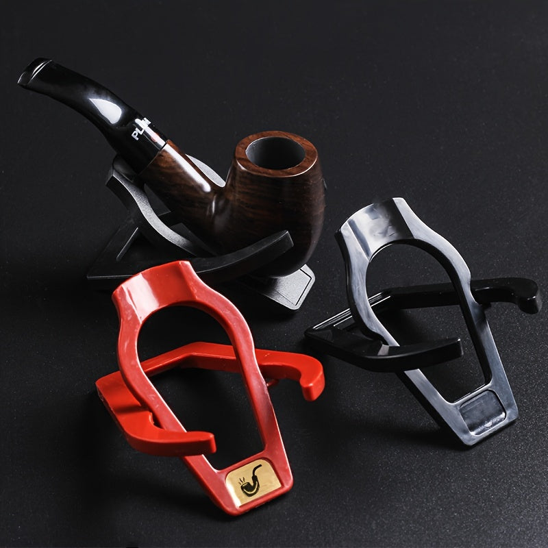 1pc Portable Plastic Folding Tobacco Pipe Holder - Perfect for Displaying Your Smoking Accessories!