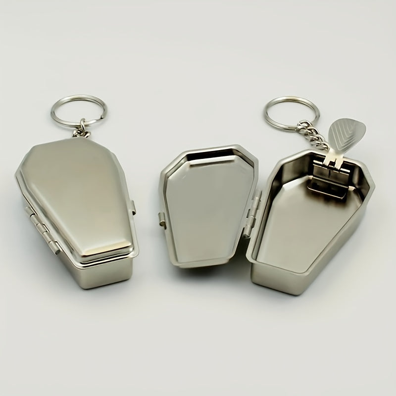 1pc, Silvery Portable Ashtray, Keychain Ashtray, Smoking Accessories