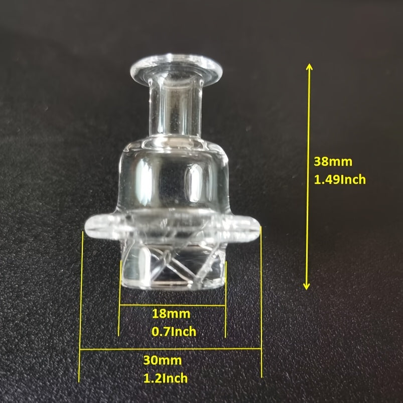 1pc Quartz Cyclone Glass Carb Cap Airflow Outlet For Banger Accessories