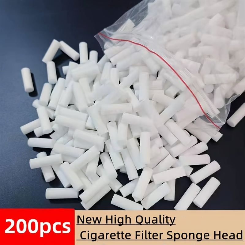 200pcs Handmade Cigarette Sponge Mouthpiece Filters - Perfect Cigarette Accessories!