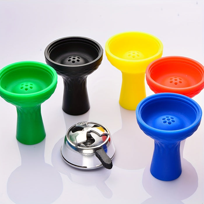 1pc, Silicone Bowl, 7-hole Silicone Bowl Shape Accessories, Perfect With Charcoal Holder