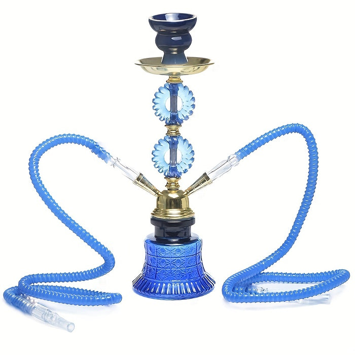 1pc, Arabic Glass Hookah Water Pipe Double Tube Water Pipe Set Shisha Gift, Glass Stick Smoking Water Pipe, Smoking