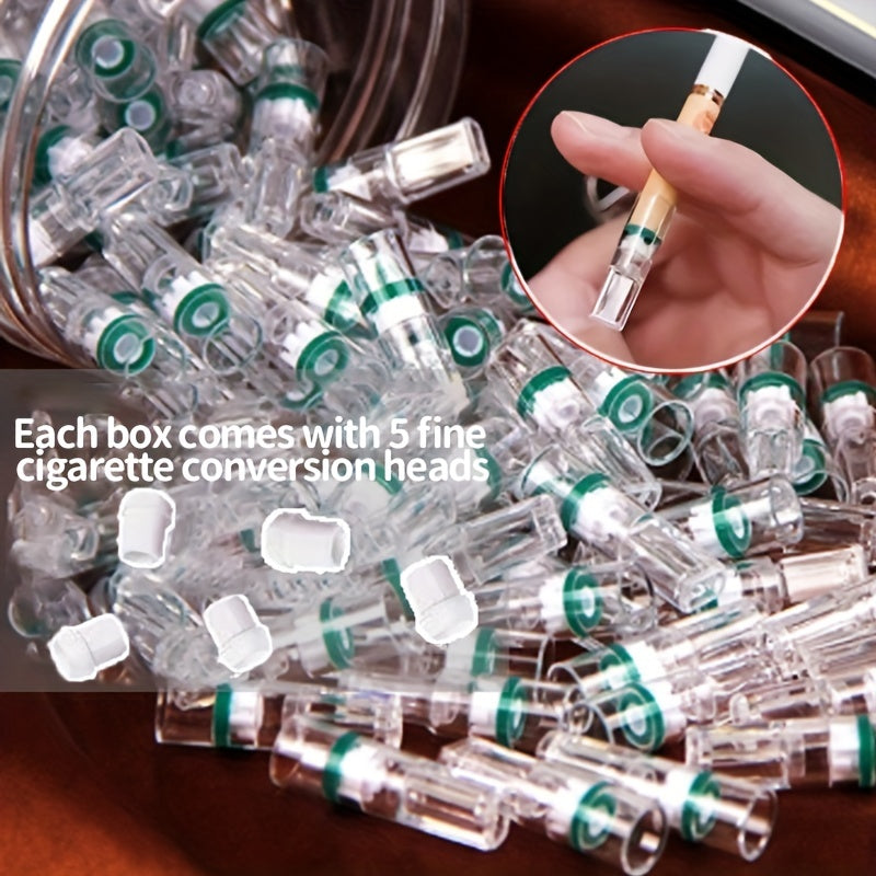 100pcs Disposable Transparent Smoking Filter, Tobacco Shredded Tar Filter Holder Cleaning Container, Tobacco Cigarette Filter Smoking, Smoking Accessories