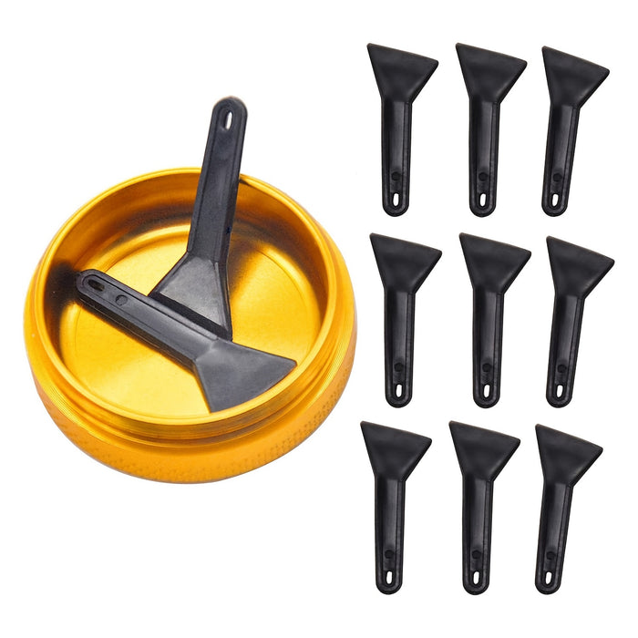 18pcs/set, Black Scrapers, LoutLivs Brushes And Spoons Kit With 3 In 1 Cleaning Tool For Grinder, 8pcs Scrapers, 8pcs 4 Types Of Brushes, 2 Spoons, Storage Box, Smoking Accessaries