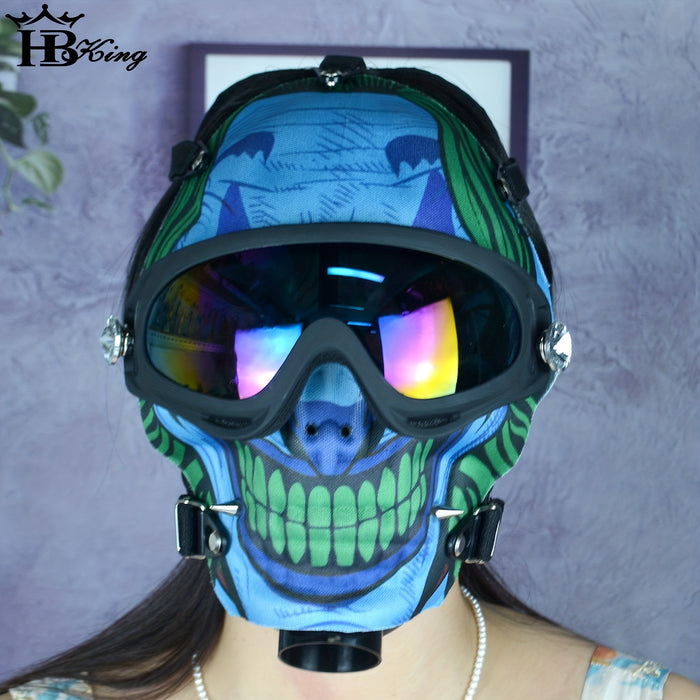 1pc Colorful Silicone Gas Mask Hookah, Multifunctional Hookah Pipe With Face Mask