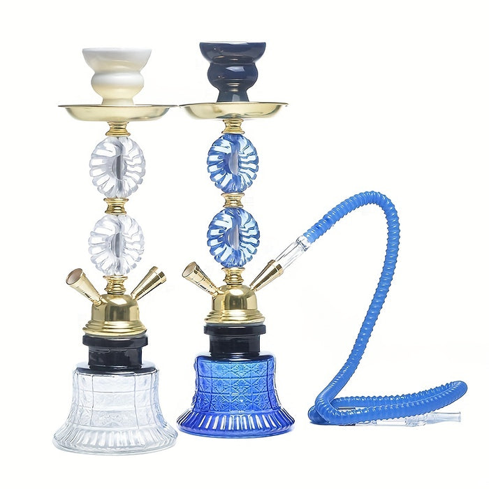 1pc, Arabic Glass Hookah Water Pipe Double Tube Water Pipe Set Shisha Gift, Glass Stick Smoking Water Pipe, Smoking