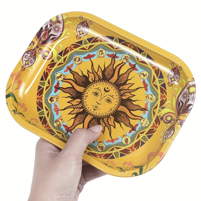 1pc Creative Pattern Smoking Plate Tray Rolling Tray Operating Plate Wake-up Tray Fruit Plate Thickened