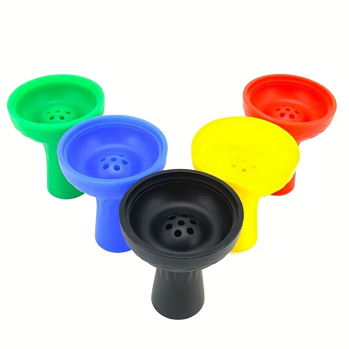 1pc, Silicone Bowl, 7-hole Silicone Bowl Shape Accessories, Perfect With Charcoal Holder