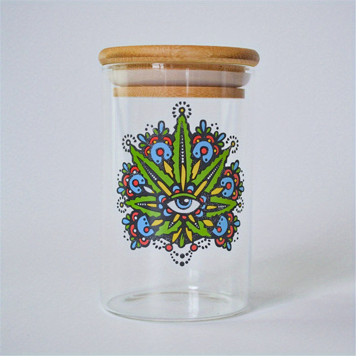 1pc, Glass Smell Proof Herbel Stash Container, Sealed Box, Storage Jar, Airtight Stash Jar, Smoking Accessaries