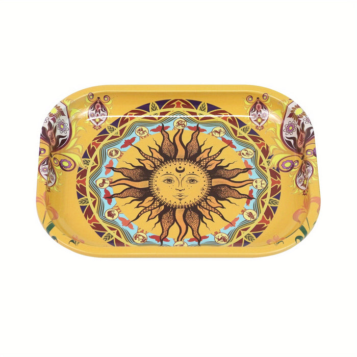 1pc Creative Pattern Smoking Plate Tray Rolling Tray Operating Plate Wake-up Tray Fruit Plate Thickened