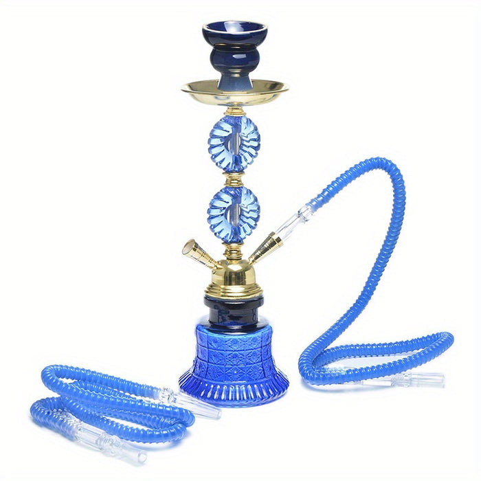 1pc, Arabic Glass Hookah Water Pipe Double Tube Water Pipe Set Shisha Gift, Glass Stick Smoking Water Pipe, Smoking