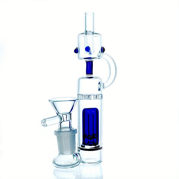 1pc, Small Bong Glass Bubbler Hookahs, Thick Glass Water Bongs, Comb Perc Percolator Cute Heady Dab Rigs Water Pipes With 14mm Bowl