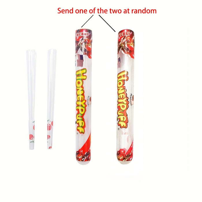 2pcs/tube, Explosive Flavor 78MM Transparent Paper Honeypuff Cone Formed Flare Rolling Paper