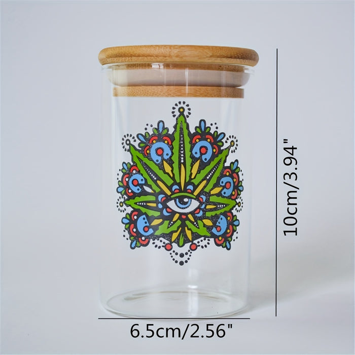 1pc, Glass Smell Proof Herbel Stash Container, Sealed Box, Storage Jar, Airtight Stash Jar, Smoking Accessaries