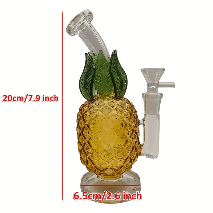 1pc, 20cm / 7.9 Inch Pineapple Glass Hookah (Yellow), Glass Stick Smoking Bong, Hookah Bong, Hookah Accessories, Tobacco Bong, Smoking Accessories, Weed Accessories, Home Bar Party High Borosilicate Glass Hot Selling Explosive Style