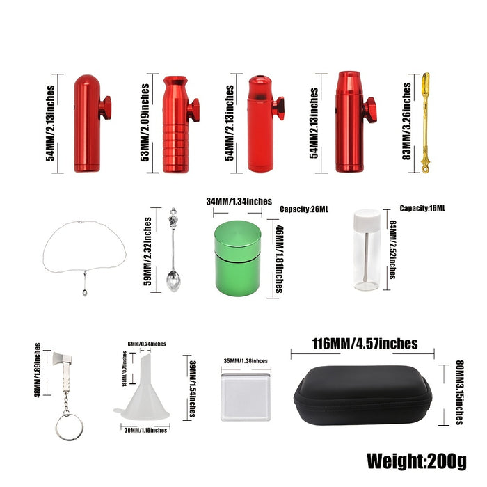 1set Quality Smoking Pipe Set, Portable Food Spice Container Suitable For Outdoor Camping