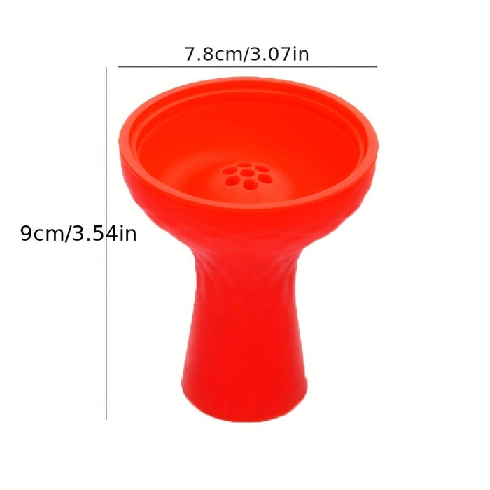 1pc, Silicone Bowl, 7-hole Silicone Bowl Shape Accessories, Perfect With Charcoal Holder