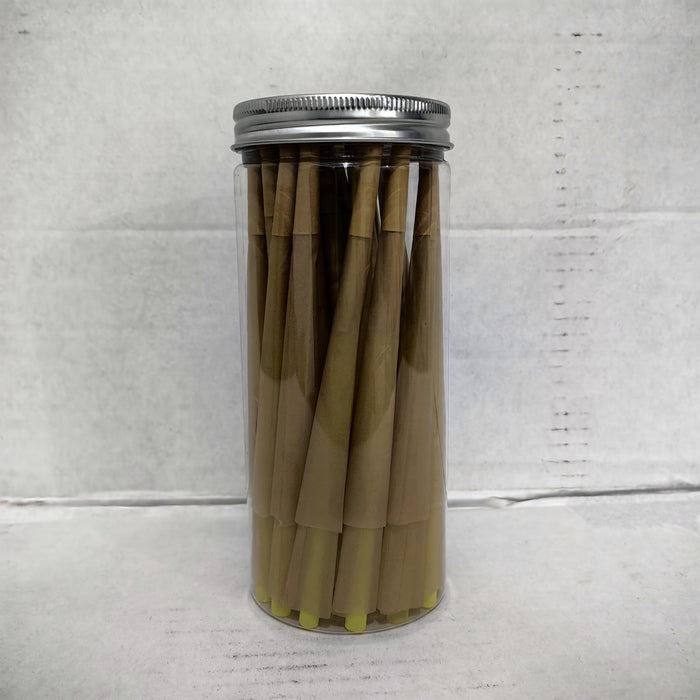 50pcs Pre-rolled Cones,110mm4.33inch Brown Color Tapered Paper, Cigarette Paper, Cones King Size