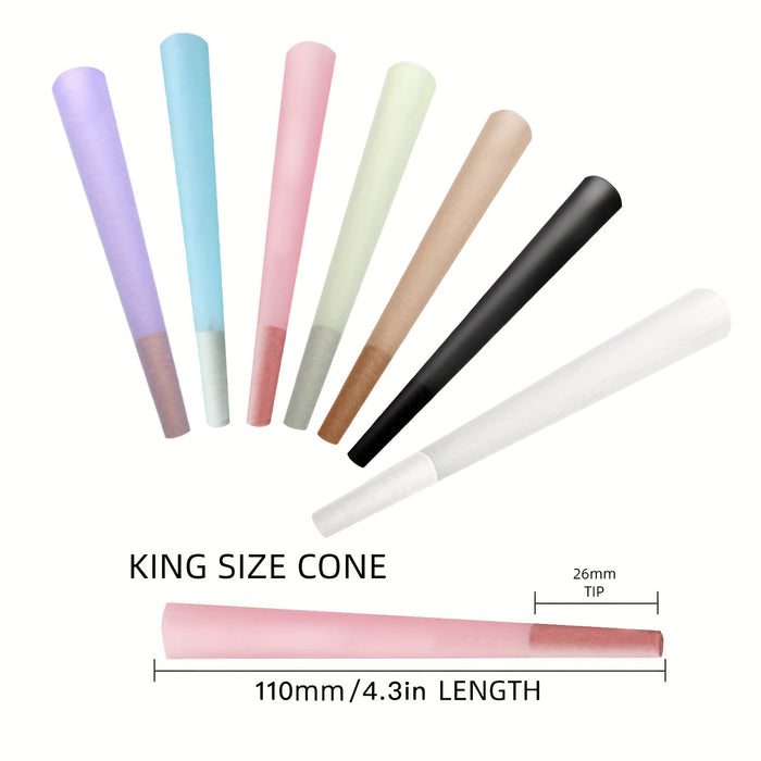 50pcs, Purple Pre Rolled Cones, Classic King Size Cones, 4.2inches/108mm, Pre-Rolled Cones, Rolling Papers Cones, Rolling Paper With Tips, Purple Rolling Paper, Smoking Accessories