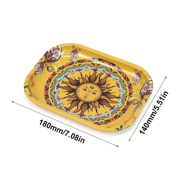 1pc Creative Pattern Smoking Plate Tray Rolling Tray Operating Plate Wake-up Tray Fruit Plate Thickened