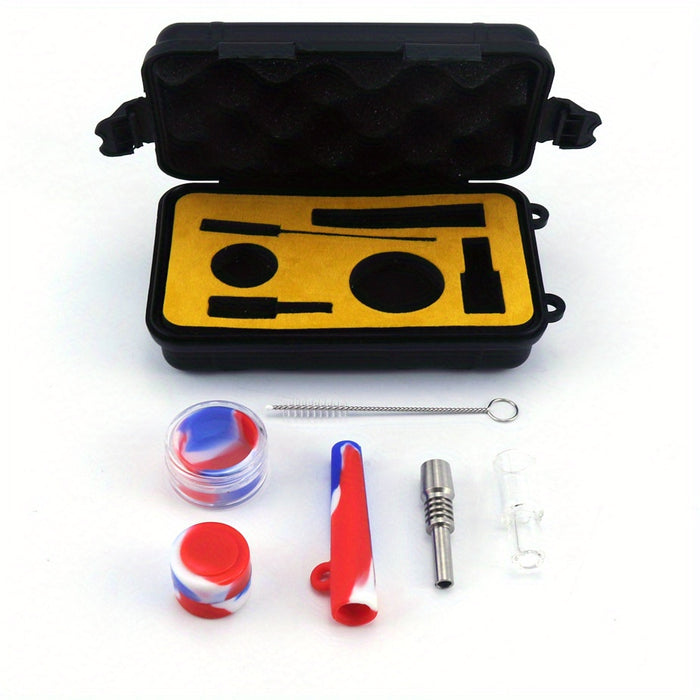 1 Set, Silicone Honey Straw Set Collector Nectar Kit With Smoking Pipe Accessories, Portable Reusable Easy To Clean