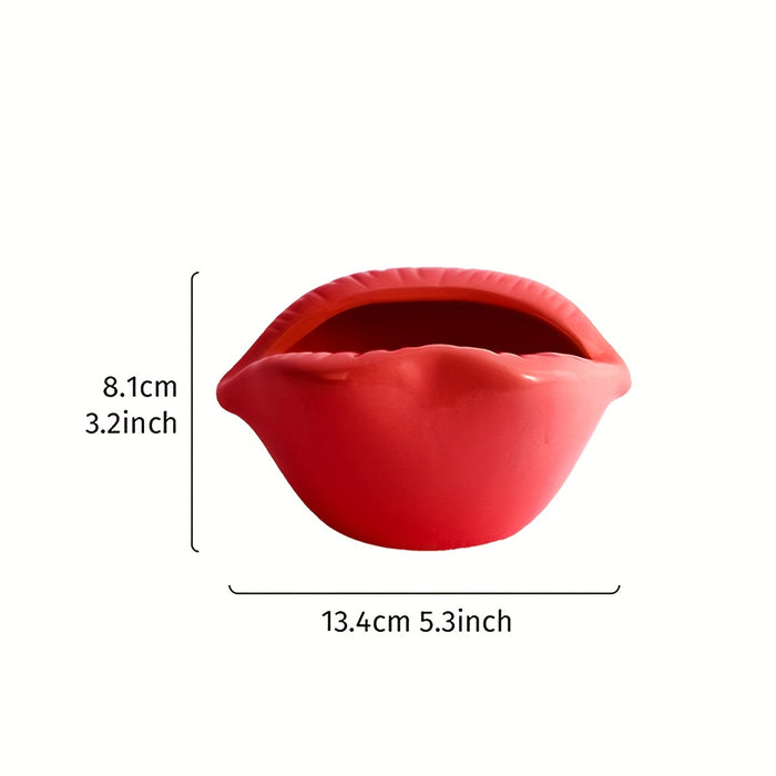 1pc, Ashtray, Mouth-shaped Ashtray, Creative Resin Ashtray For Home Indoor And Outdoor Office, Living Room, Tea Table Hotel, Decorative Square Tabletop Ashtray For Smoking, Smoking Accessaries