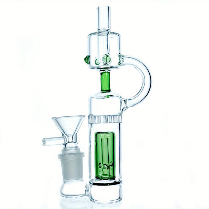 1pc, Small Bong Glass Bubbler Hookahs, Thick Glass Water Bongs, Comb Perc Percolator Cute Heady Dab Rigs Water Pipes With 14mm Bowl