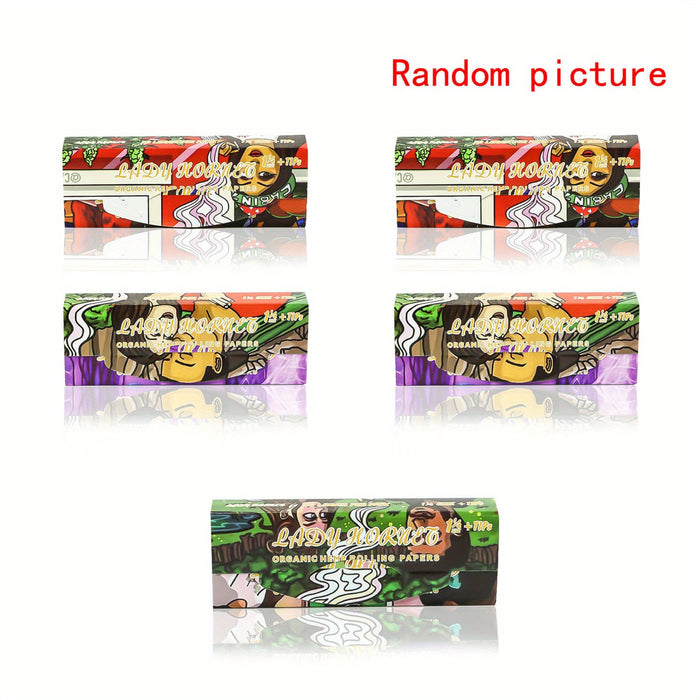 2/5booklets, 78MM LADY Brown Cigarette Rolling Paper + Brown Tips Paper, Smoking Accessories