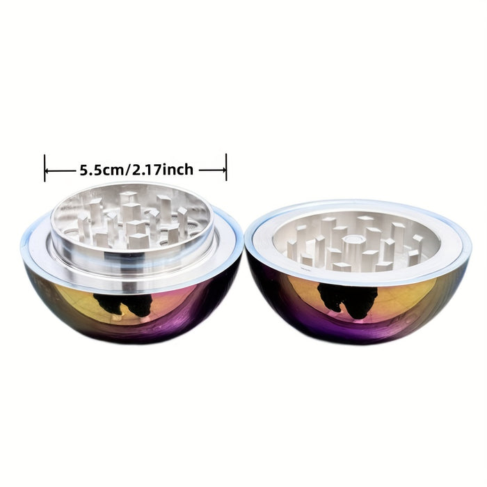 1pc, Ball Shaped Rianbow Herb Grinder, Pepper Mill Metal Hand Muller Crusher, smoking Accessories