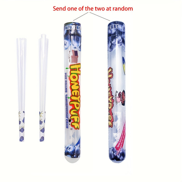 2pcs/tube, Explosive Flavor 78MM Transparent Paper Honeypuff Cone Formed Flare Rolling Paper