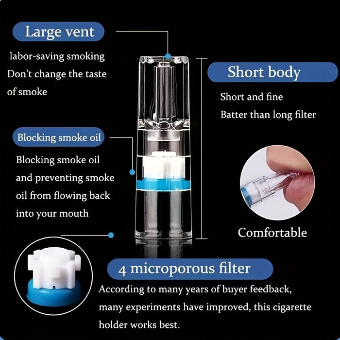 100pcs Disposable Transparent Smoking Filter: Keep Your Tobacco Clean & Enjoy a Smoother Smoke!