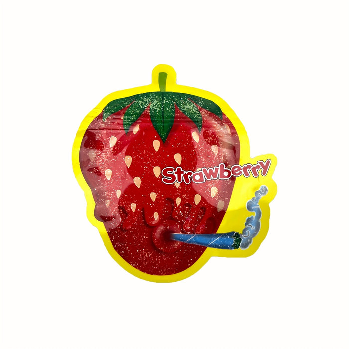 100pcs/lot 3.5gram 3.94*5.12inch 3D Fruit Mylar Bag Zipper Bags Design Bags Resealable Bag Plastic Packing Bags Smell Proof Bag Shape Of Zipper Bags Gift Snack Bags Kids Gift Bags