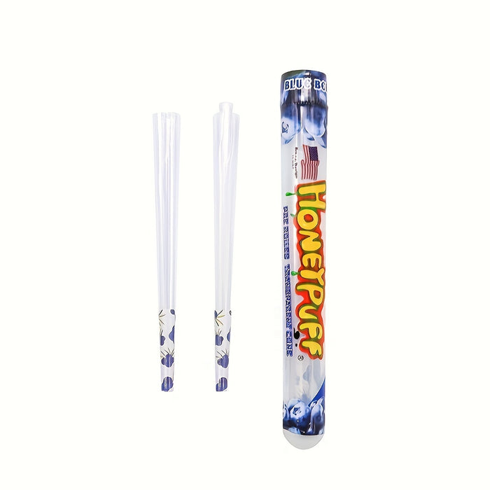 2pcs/tube, Explosive Flavor 78MM Transparent Paper Honeypuff Cone Formed Flare Rolling Paper