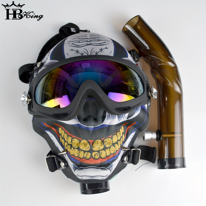 1pc Colorful Silicone Gas Mask Hookah, Multifunctional Hookah Pipe With Face Mask