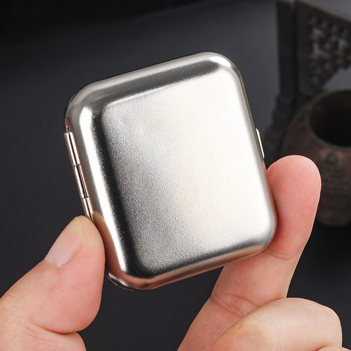 1pc, Mini Metal Ashtray Portable Small Ashtray Outdoor Portable Pocket Ashtray Creative Car Smoking Accessories