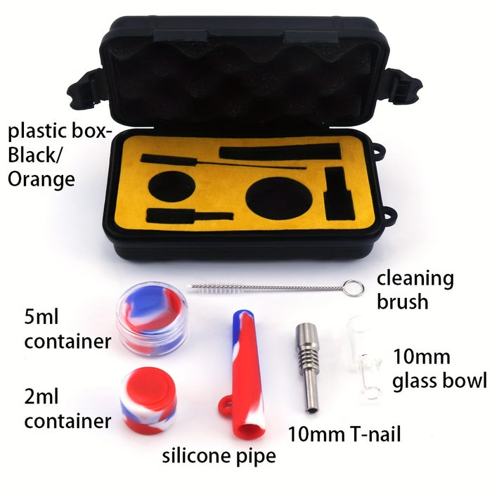 1 Set, Silicone Honey Straw Set Collector Nectar Kit With Smoking Pipe Accessories, Portable Reusable Easy To Clean