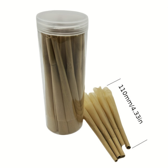 50pcs Pre-rolled Cones,110mm4.33inch Brown Color Tapered Paper, Cigarette Paper, Cones King Size